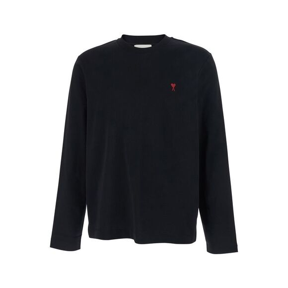 Ami Paris Men Quota -Red Ami De Coeur Longlseeves Tshirt